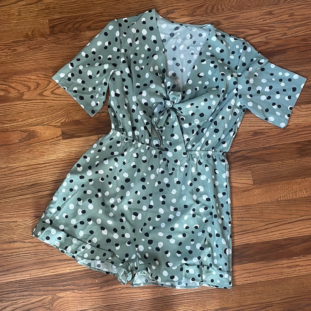 Chest tie romper